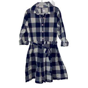 Girls Carter's Blue and White Checkered Plaid Dress Size 6
